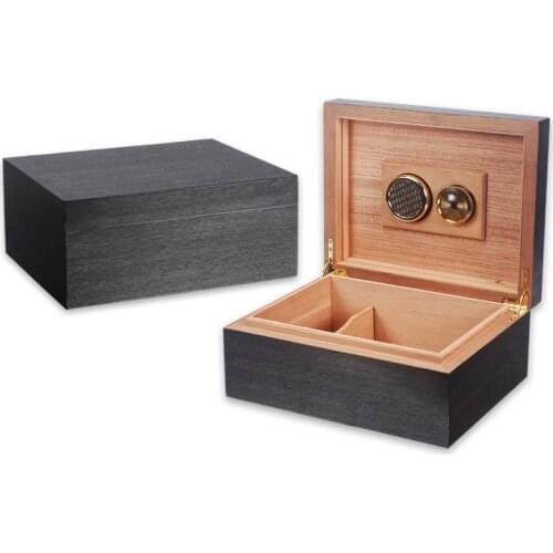LUXFO 50CT Humidor Box cedar Wood Lined Hygrometer Humidifier Smoking Cigar Accessories Gifts