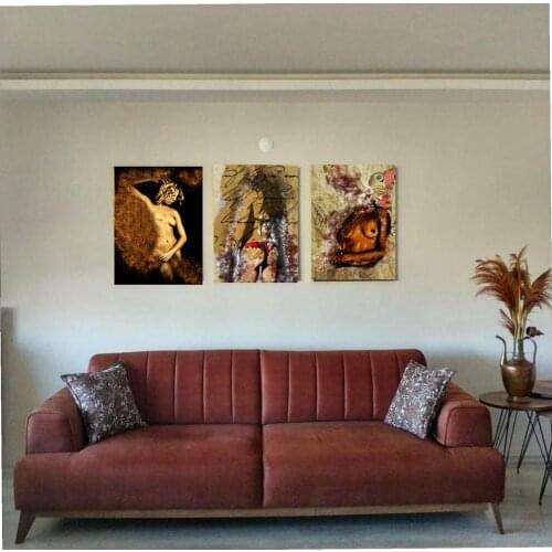 PRESTIJHOME Attractive Artistic Woman Themed Decorative Canvas, Sensual Painting Fast Delivery From Turkey