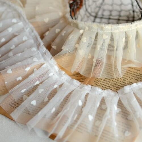 3meters/lot 18cm Mesh lace trim Fold skirt lace accessories DIY decorative mesh lace Fabric Dance skirt edge X529