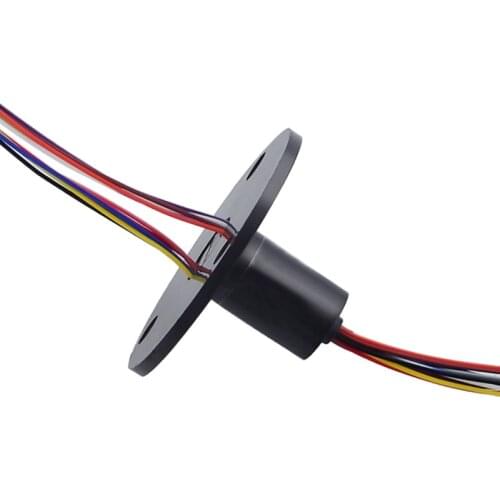 Micro 12.5mm 2A 12 Channel Wires Electric Collecting Ring 360 Degree Rotating Equipment Conductive Slipring with Flange D Type