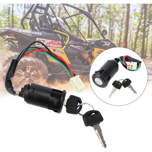 1pcs Motorcycle Start Switch Door Locks 50cc-250cc ATV For Suzuki For Honda With Wire Ignition Switch Key Motorcycle Accessories