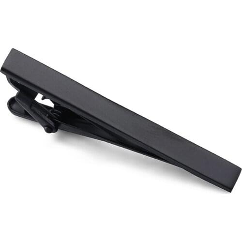 DY new fashion mens business suit dress tie clip classic style gun black glossy necktie clip
