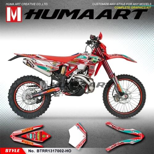 HUMAART MX Graphics Racing Logo Sticker Kit Adhesive Wrap Deco for Beta 250 300 350 390 430 480 RR 2013 2014 2015