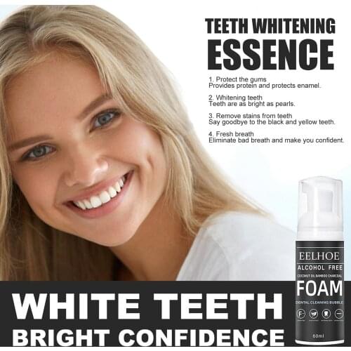 New Foam Toothpaste Teeth Whitening Removing Smoke Stains Coffee Stains Refreshing Breath Bad Breath Cleaning Tooth Stains 60Ml