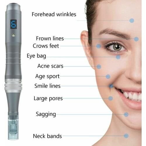 Original Dr pen M8 With 22 pcs Cartridges Professional Derma Pen Wireless Microneedle Home Use Beauty Machine Facial Care Kit