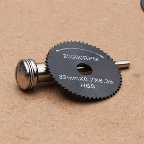 6Pcs Black HSS Circular Saw Blade Cutter Knife Wooden Cutting Discs For Rotary Woodworking Drill Dremel Accessories