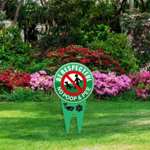 Warning Sign Sturdy Eye-catching Aluminum Reflective No Peeing Imformation Board for Lawns Decorative Plates