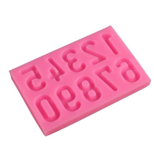 Molds Large Numbers Silicone Mold 3D Fondant Mold Cakes Decorating Tools DIY Gumpaste Kitchen Bakeware