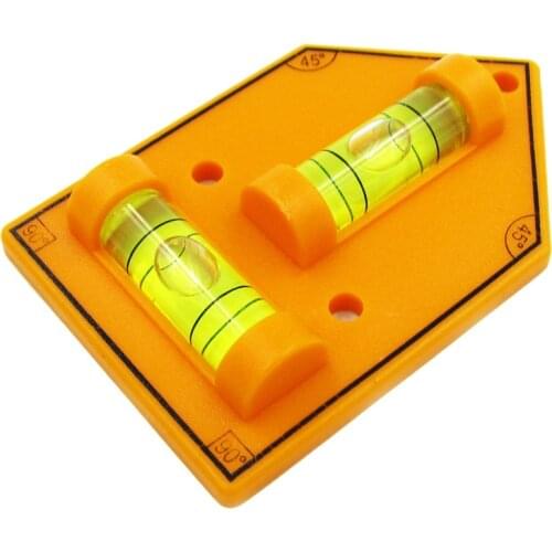 HACCURY Triangular Mini spirit level plastic Bubble Level T type bubble Level vials Photo Frame Level Size 72*46mm