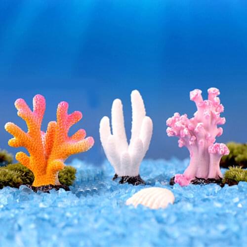 Resin Coral Decoration Colorful Fish Aquarium Decoration Artificial Coral for fish Tank Resin Reef Rock Lanscaping Ornaments