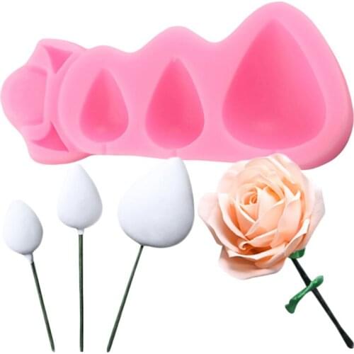 Rose Flower Cones Thorns Silicone Mold Fondant Cake Decorating Tools Cupcake Topper Candy Polymer Clay Chocolate Gumpaste Moulds