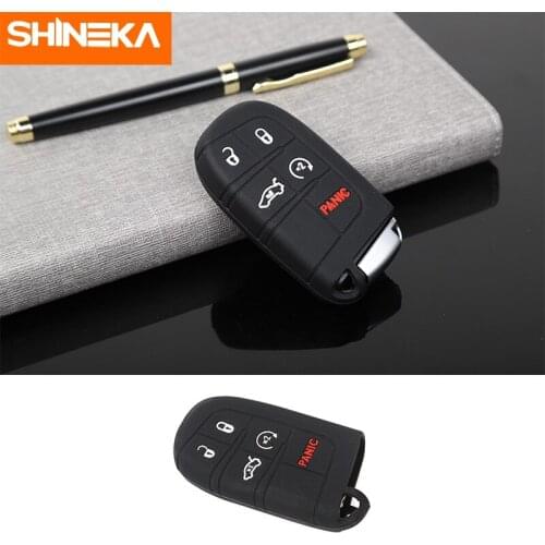 Remote Fob Case Silicone Key Cover For Jeep Cherokee Renegade Dodge Journey Dart Durango Charger Chrysler 300c Fiat Freemont