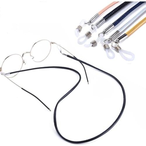 Thick Twist Sunglasses Leather Rope Chain Eyewear Braid Glasses Lanyard Strap Outdoor Sports Non-Slip Eyeglass Accessories