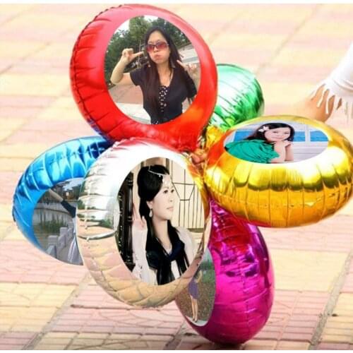 18inch Round Foil Balloons Customize Photo Print Birthday Party Supplies, Wedding Anniversary Decoration Balls