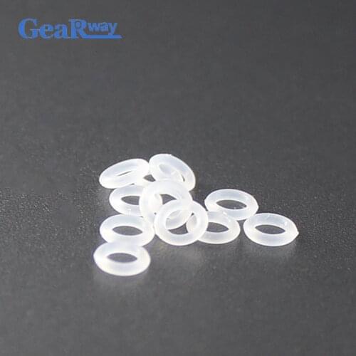 Gearway 1.5mm thickness O Ring Seal Gasket Food Grade Translucent Silicon O Ring Sealing 4.5/5/5.5/6/6.5/15mm OD VMQ O Type Ring