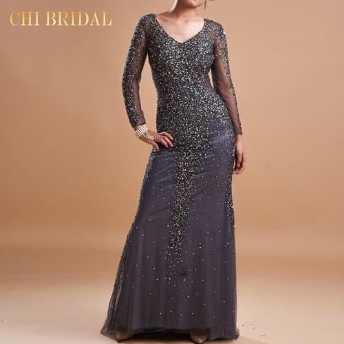 Ladies Evening Dress Black Noble Sexy Long Dress V-neck Long Sleeve Elegant Ladies Banquet Lace Dress