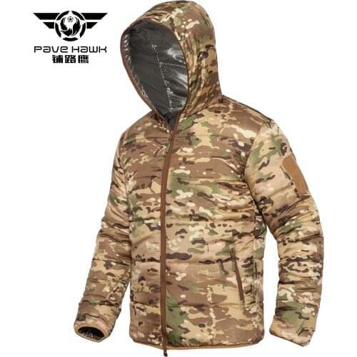 Winter camouflage tactics cotton-padded jacket warm warm cotton-padded clothes men outdoor leisure cotton-padded jacket