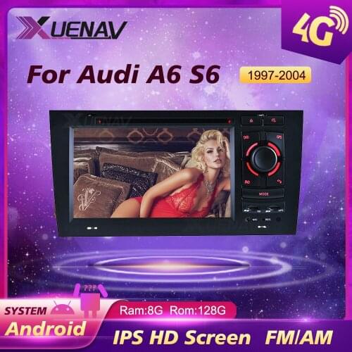 8 Core Car Radio For Audi A6 S6 1997 1998 1999 2000 2001 2002 2003 2004 GPS Navigation Carplay Android 2din Multimedia Video