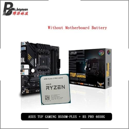 AMD Ryzen 5 4650G R5 4650G CPU + ASUS TUF GAMING B550M PLUS Motherboard Suit Socket AM4 All new but without cooler