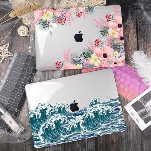 Laptop Case For Macbook Air Pro Retina 11 12 13 15 16 touch bar 13 .3 inch 2019 2020 Touch ID Art leaf Printed Hard Laptop Bag