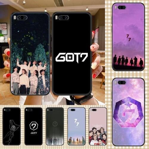 Kpop Got7 Phone case For Xiaomi Mi Max Note 3 A2 A3 8 9 9T 10 Lite Pro Ultra black trend shell art hoesjes pretty funda painting