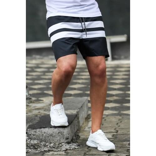 Black mens swim shorts swimwear seaside beach wear swimwear styled fashion boutique