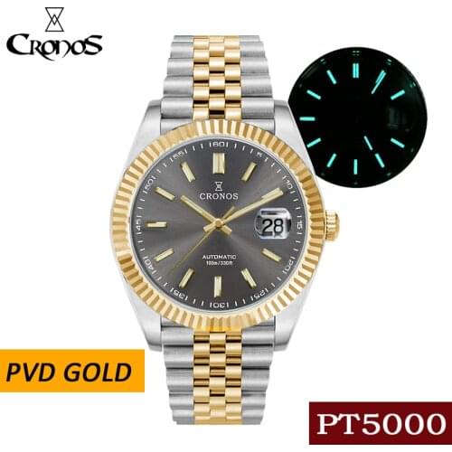 Cronos Mens Gold Watch