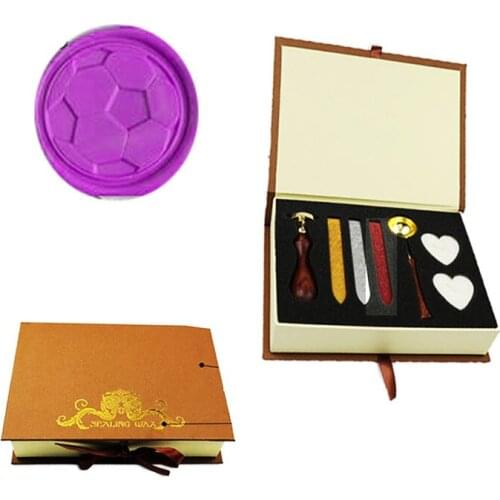 Football Wax Seal Stamp Set Vintage Classical Wax Stamp Kit for Cards Envelopes, Invitations, Wine Packages