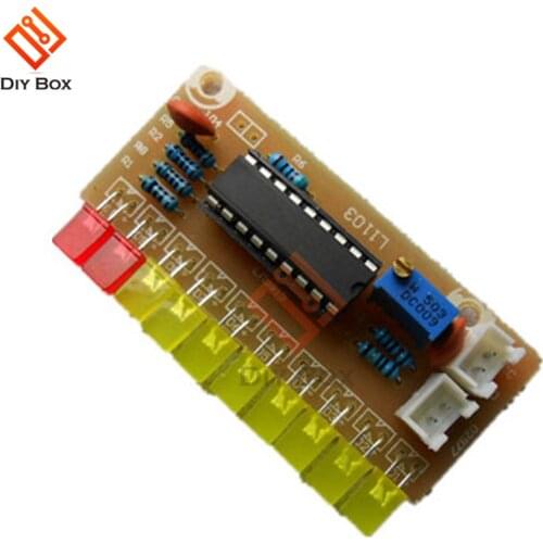 LM3915 amplifier board 10 LED Level Indicator Audio Sound Spectrum Analyzer Level Indicator DIY Suite Amplifier Electronics Kit