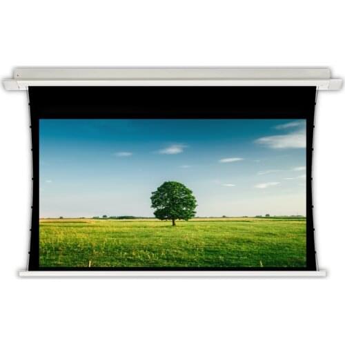 MIVISION AcousticPro1080 1. 0 Gain Angular Weaved Acoustically Transparent Motorized In-Ceiling Front Projection Screen, MI-AT3