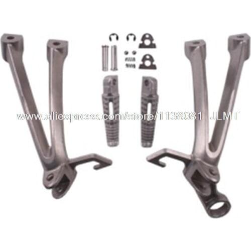 Motorcycle Rear Silver Footrest Brackets GSX R750 2008 - 2010 fit for SUZUKI GSXR 600 750 Foot Rest