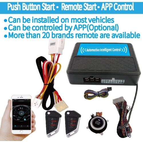 One button Push start Remote engine Start 4G smart phone APP control vehicle module is optional
