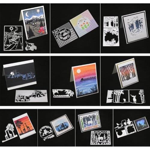 Deer Birthday Cake Car Metal Cutting Dies Stencil DIY Scrapbooking Album Stamp Paper Card Embossing Craft Decor Halloween Hat