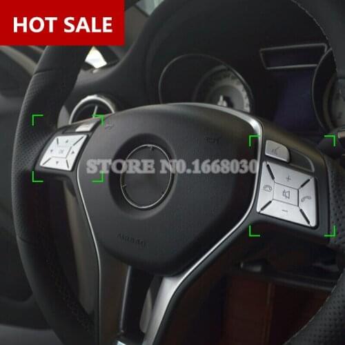 Interior Steering Wheel Button Trim Cover 12pcs For Benz A-Class W176 2013-2015 Car accesories interior Car decoration