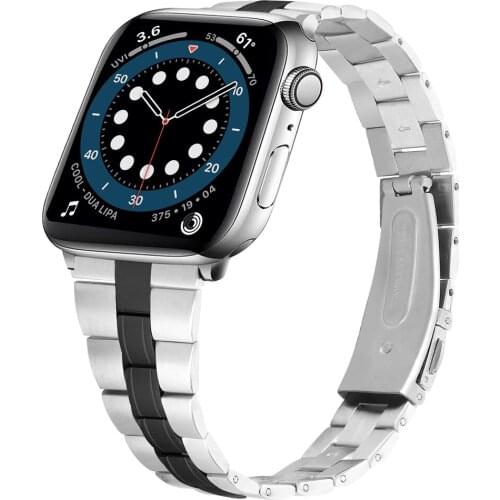 Slim Stainless Steel straps for apple watch 6 SE 44mm 40mm band series 5 4 strap for iwatch strap 3 42mm 38mm bracelet women men