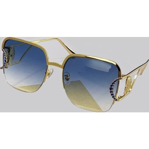 Vintage Brand Designer Sunglasses Women Seim Rimless Sun Glasses Outdoor Driving Eyewear Shades Female UV400