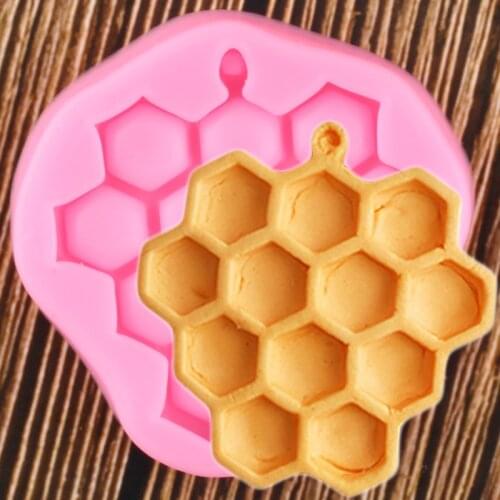Honeycomb Silicone Molds Chocolate Cookie Baking DIY Party Fondant Cake Decorating Tools 3D Craft Soap Candy Polymer Clay Moulds