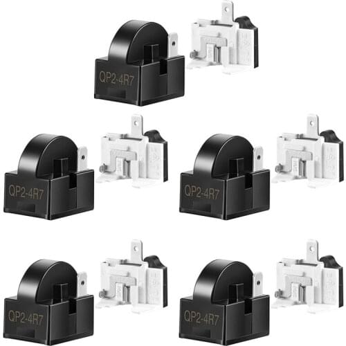 SANQ Refrigerator Starters QP2-4R7 4.7 Ohm 1 Pin Refrigerator PTC Starter Relays and 6750C-0005P Refrigerator Protectors