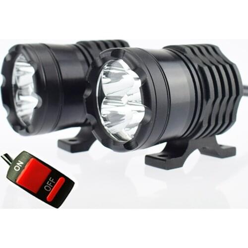 Motorcycle LED Headlight Waterproof Moto 12v 40w Auxiliary Work Lights Motor Bicycle Fog spot Lamp 6000k Motorbike spotlights