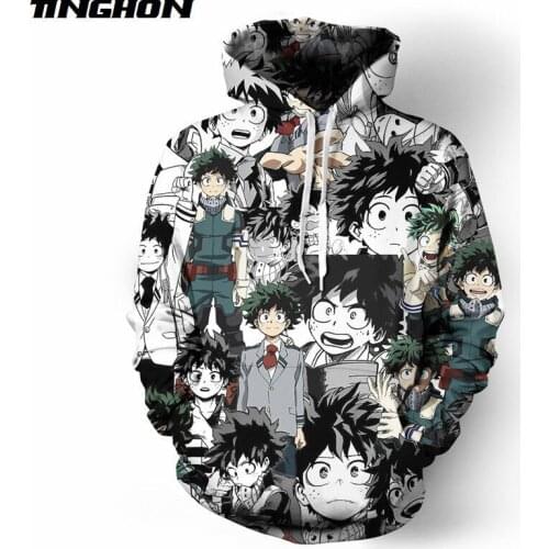Hero Todoroki Hoodies Anime Collage Hoody Unisex Winter Tops Kawaii Cute Pullovers Funny Streetwear Plus Size XS 6XL 7XL 002