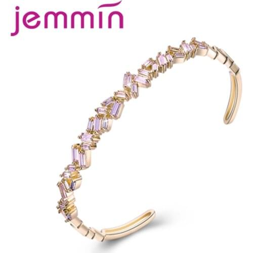 Top Quality Special Design Irregular Shape Gold Multiple Colors Crystal Bracelet For Women Girl Ladies FashionJewelry