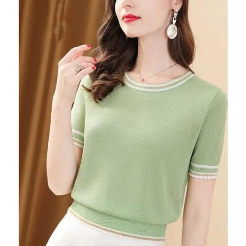 YBWLXQ Women's Silk T-Shirts