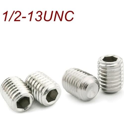 1/2-13UNC Stainless Steel A2 Hex socket head set screw ASMEB18.3 SUS 304 set screw