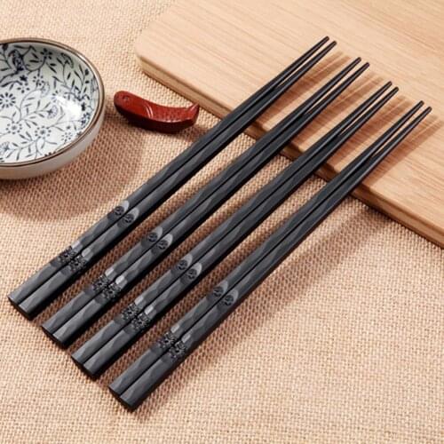Seaan 1 Pair Japanese Chopsticks For Sushi Non-Slip Gift Party Tableware Home Chinese Sticks Foodsticks Chop Chops Reusable G9A6