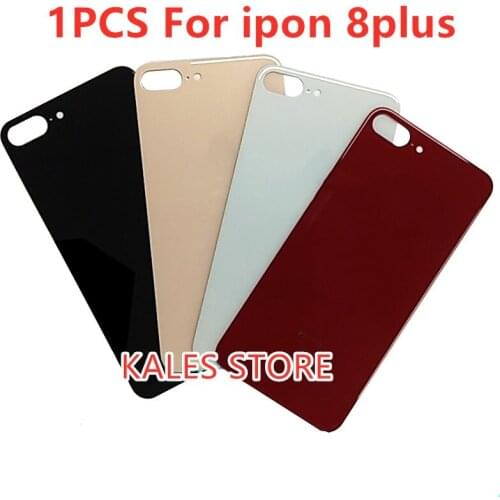 1PCS 100% New original High Quality Big Hole Red Glass Battery Cover Rear Door Housing For iPhon 8plus parts Replacement