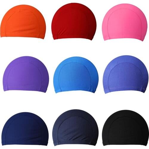 1pc/5pcs Free Size Polyester Protect Ears Long Hair Sports Siwm Pool Swimming Cap Hat Adult Sporty Ultrathin Adult Bathing Caps
