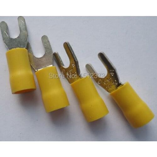 100PCS/lot pre-insulating terminal SV5.5-5 12-10AWG(4-6 square meter) wire connector