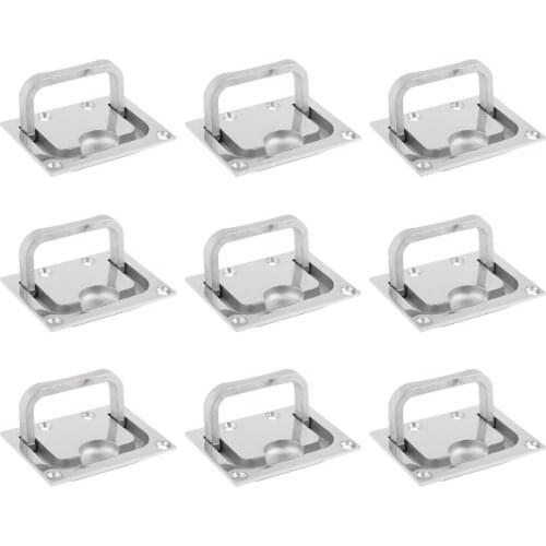 12pcs Boat Hatch Pull Handle - Marine Flush Lifting Handle for Marine Hatches, Cabinets, Drawers- Heavy Duty