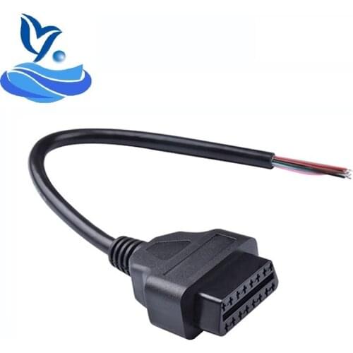 OBD2 16Pin Female Extension Opening Cable Car Diagnostic Interface Connect