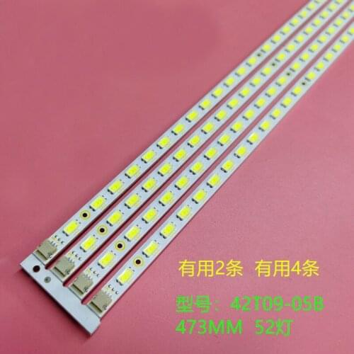 2 unids/lote para Changhong ITV42839E ITV42920DE LCD retroiluminada lámpara 42t09-05B pantalla T420HW07 V.6 1 Uds = 52LED 472MM